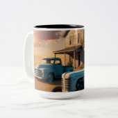 boerderij tweekleurige koffiemok (Voorkant links)