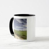 Boerderij twijngaarden tussen tarwevelden, Caledon Mok (Voorkant links)