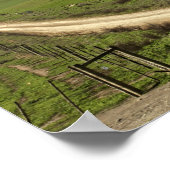 Boerderij twijngaarden tussen tarwevelden, Caledon Poster (Hoek)