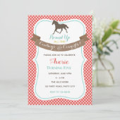 Boerderij - uitnodiging tot geboorte (paarden) (Staand voorkant)