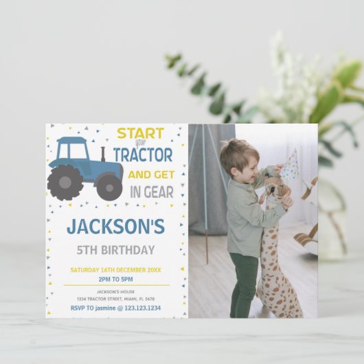  Boerderij Uitnodigingen voor kinderen (Staand voorkant)