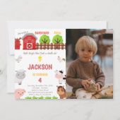  Boerderij Uitnodigingen voor kinderen (Voorkant)