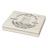 Boerderij van bijenhoning met bijenkast rubberstempel (Stempel)
