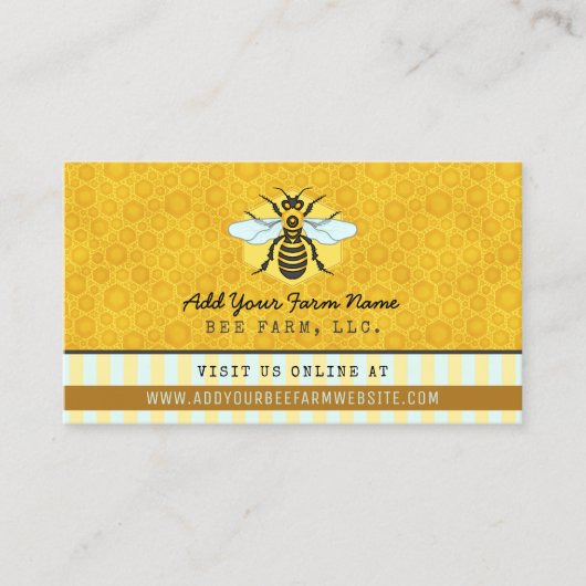 Boerderij van bijenhouders Apiarist Honingbijen Ho Visitekaartje (Voorkant)