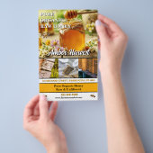 Boerderij van biologische honing flyer (Hand)