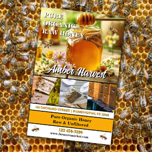 Boerderij van biologische honing flyer