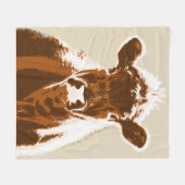 Boerderij van bruine Koe Fleece Deken (Voorkant (Horizontaal))