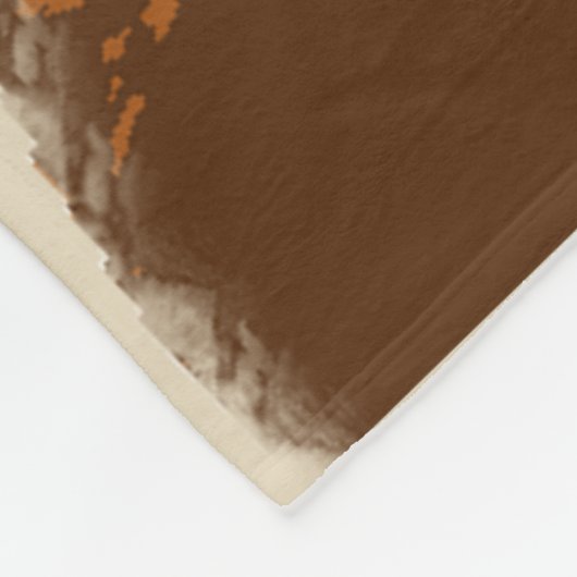 Boerderij van bruine Koe Fleece Deken (Hoek)