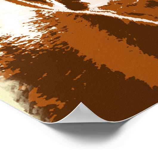 Boerderij van bruine Koe Poster (Hoek)