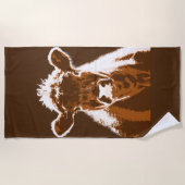 Boerderij van bruine Koe Strandlaken (Voorkant)