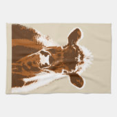 Boerderij van bruine Koe Theedoek (Horizontaal)