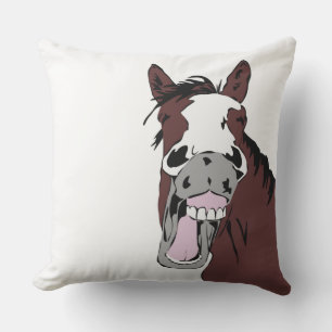 Boerderij van Cartoon voor paardenlachen Buitenkussen