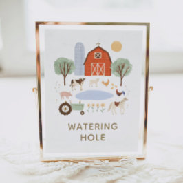 Boerderij van de Birthday Party Watering Hole Sign Poster