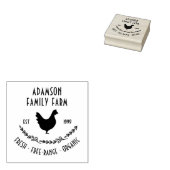 Boerderij van de familie Eikarton van hout van rub Rubberstempel (Gestempeld)