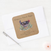 Boerderij van de familie Fresh Organic Chicken Egg Vierkante Sticker (Envelop)