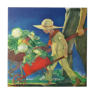  Boerderij van de Familie Harvest Bounty Tiles 4,2 Tegeltje