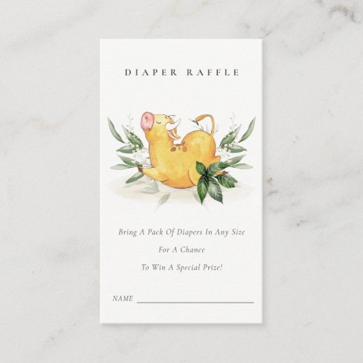 Boerderij van de Heilige Koe - Duivel Baby shower  Informatiekaartje (Voorkant)