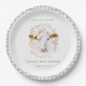 Boerderij van de Heilige Koe Floral Wreated Pset B Papieren Bordje (Voorkant)