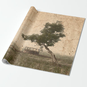 Boerderij van de landboom Rustic Beige Antiek Cadeaupapier