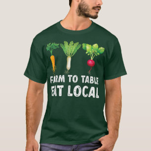Boerderij van de landbouwers op de plaatselijke la t-shirt