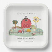 Boerderij van de Roodbarakkerij Papieren Bordje (Voorkant)