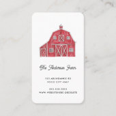 Boerderij van de roodbarnsteenkool Waterverf Visitekaartje (Voorkant)