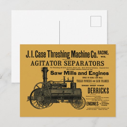 Boerderij van de  stoomtractie 1889 briefkaart (Voorkant / Achterkant)