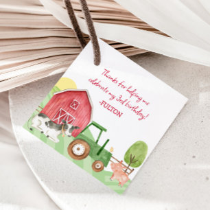 Boerderij van de trekker Favor Markeringen - Drie- Bedankjes Labels