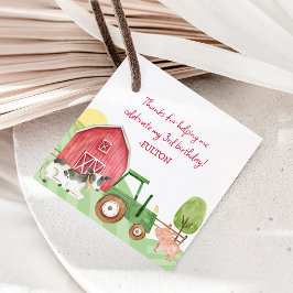 Boerderij van de trekker Favor Markeringen - Drie- Bedankjes Labels