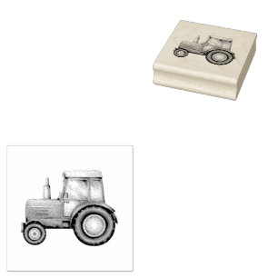 Boerderij van de trekker rubberstempel