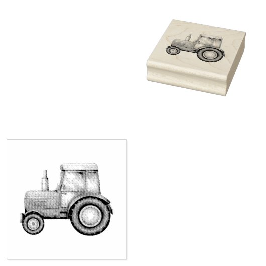Boerderij van de trekker rubberstempel (Gestempeld)