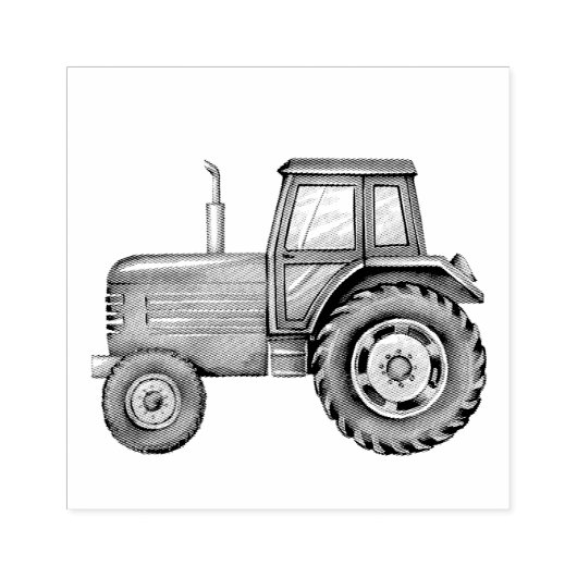 Boerderij van de trekker rubberstempel (Afrduk)