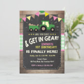 Boerderij van de verjaardagsuitnodiging van de tre kaart (Staand voorkant)