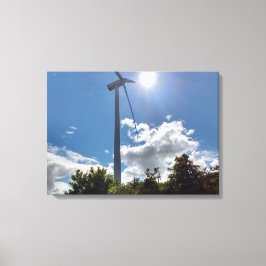 Boerderij van de wind in de zon canvas afdruk