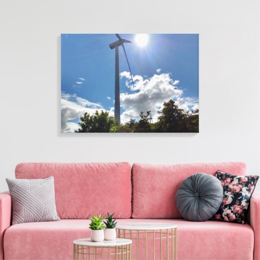 Boerderij van de wind in de zon canvas afdruk (Insitu (Woonkamer))