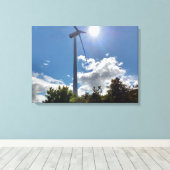 Boerderij van de wind in de zon canvas afdruk (Insitu (Houten vloer))
