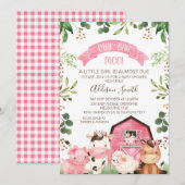 Boerderij van Floral Greenery en Baby shower van B Kaart (Voorkant / Achterkant)