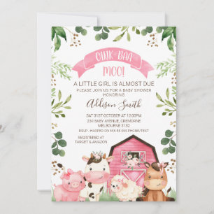 Boerderij van Floral Greenery en Baby shower van B Kaart