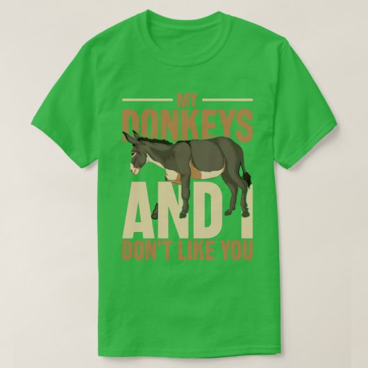 Boerderij van Funny Farmer Animal Donkey T-shirt (Design voorkant)