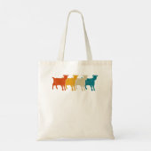 Boerderij van geit  retro tote bag (Achterkant)
