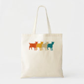 Boerderij van geit  retro tote bag (Voorkant)