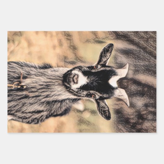  Boerderij van geiten Inpakpapier Vel (Voorkant)