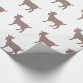 Boerderij van geiten, silhouet cadeaupapier (Hoek)