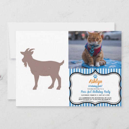 Boerderij van geiten, silhouet kaart (Voorkant)