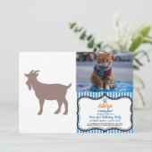 Boerderij van geiten, silhouet kaart (Staand voorkant)