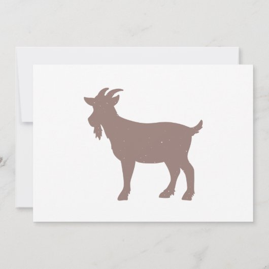 Boerderij van geiten, silhouet kaart (Achterkant)