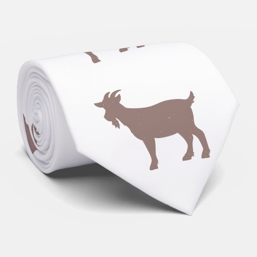 Boerderij van geiten, silhouet stropdas (Opgerold)