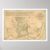 Boerderij van generaal Washington Mt Vernon Map 18 Poster (Voorkant)