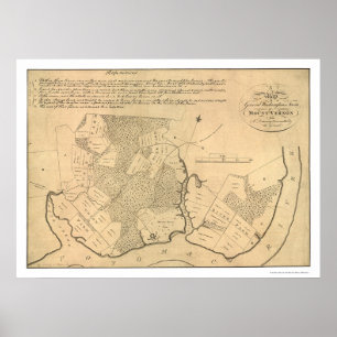 Boerderij van generaal Washington Mt Vernon Map 18 Poster