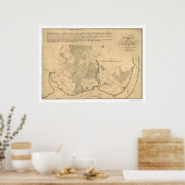 Boerderij van generaal Washington Mt Vernon Map 18 Poster (Keuken)